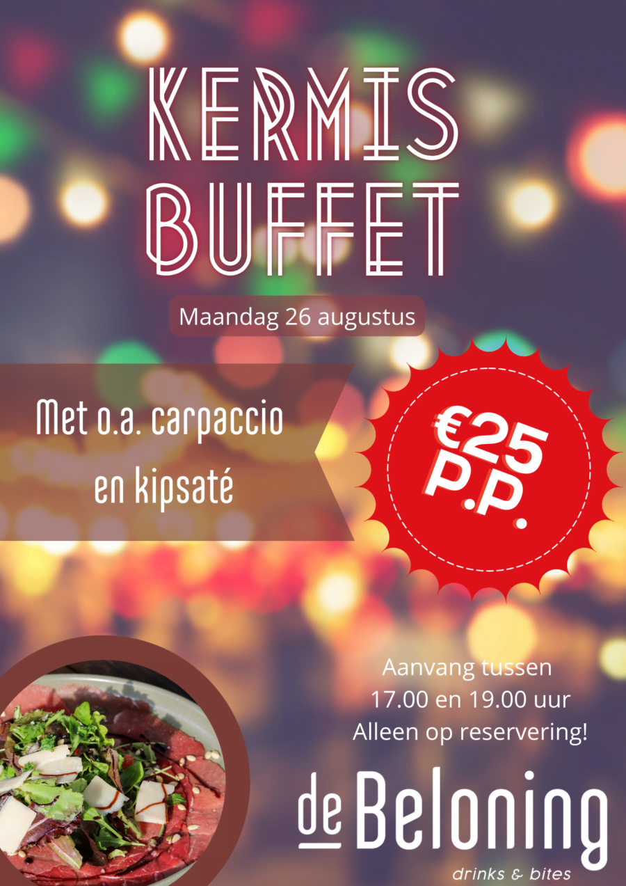 26 AUGUSTUS 2024 | KERMIS BUFFET